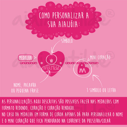 pulseira love coração