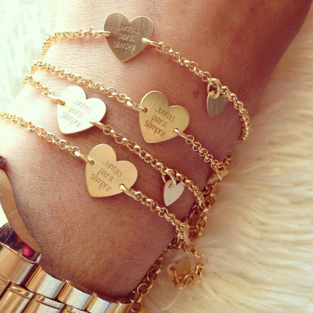 pulseira love coração