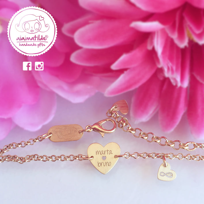 pulseira love coração