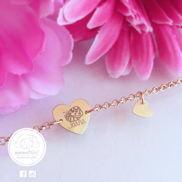 pulseira love coração