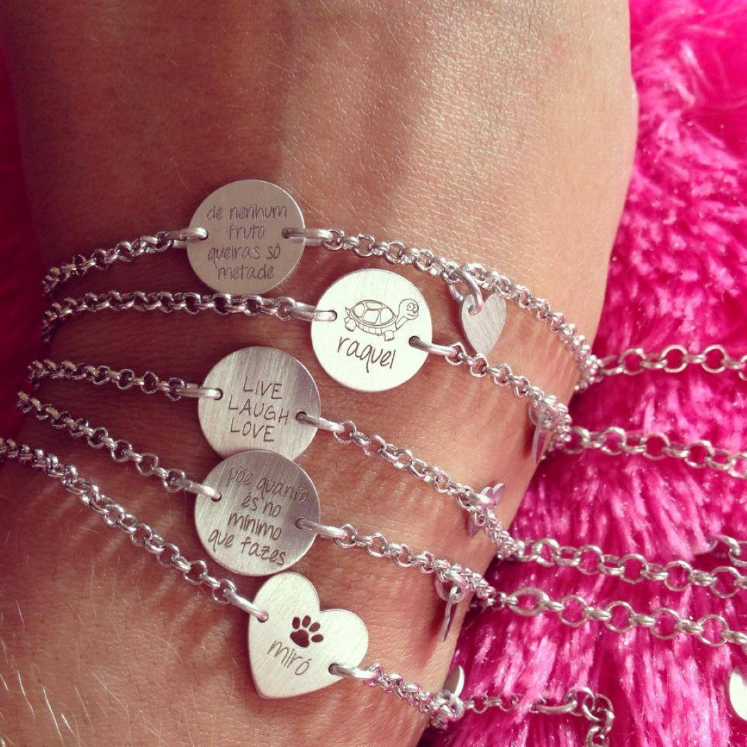 pulseira love coração