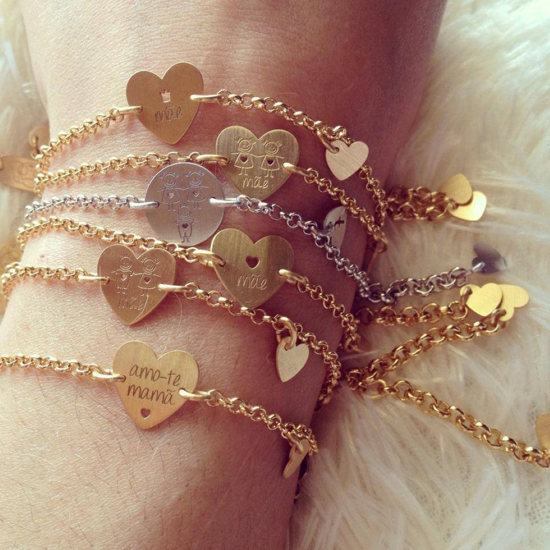 pulseira love coração