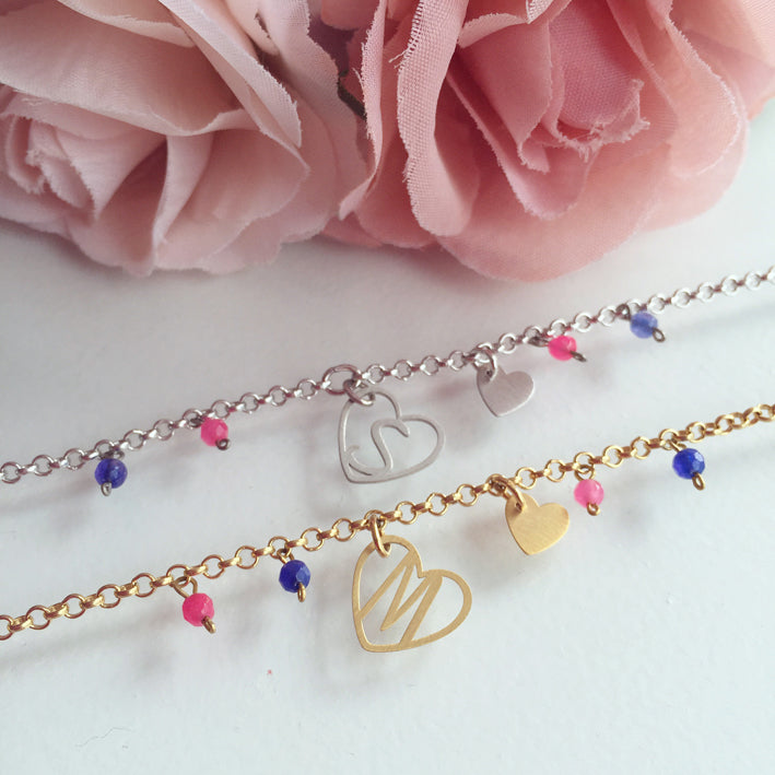 pulseira com letra