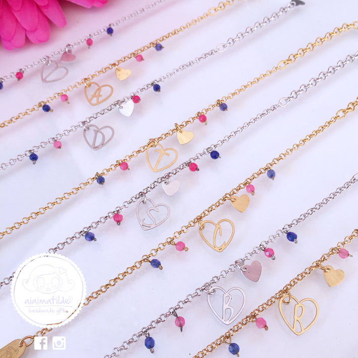 pulseira com letra