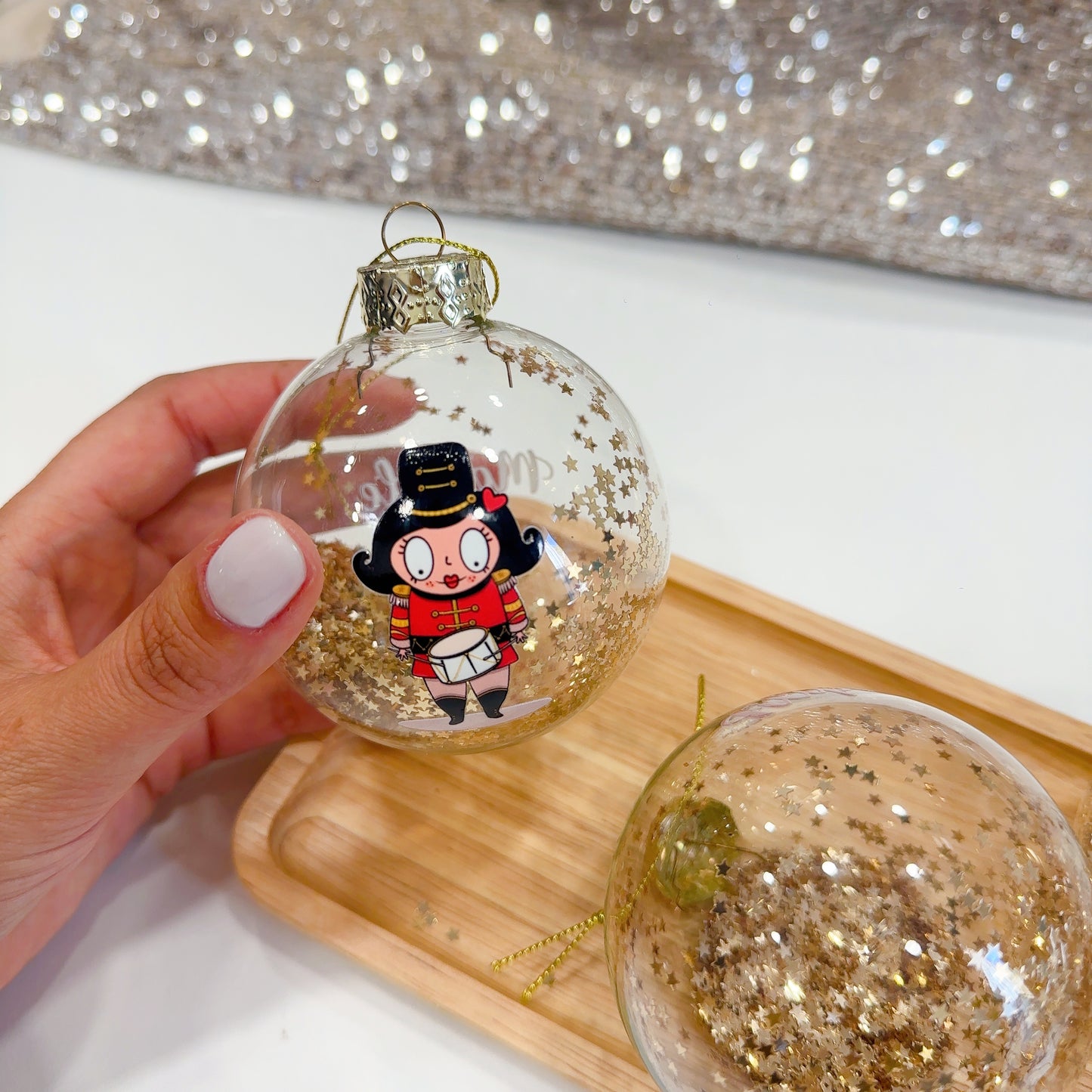 bola de natal em vidro