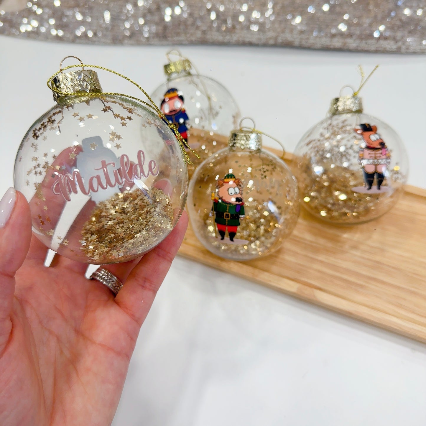 bola de natal em vidro