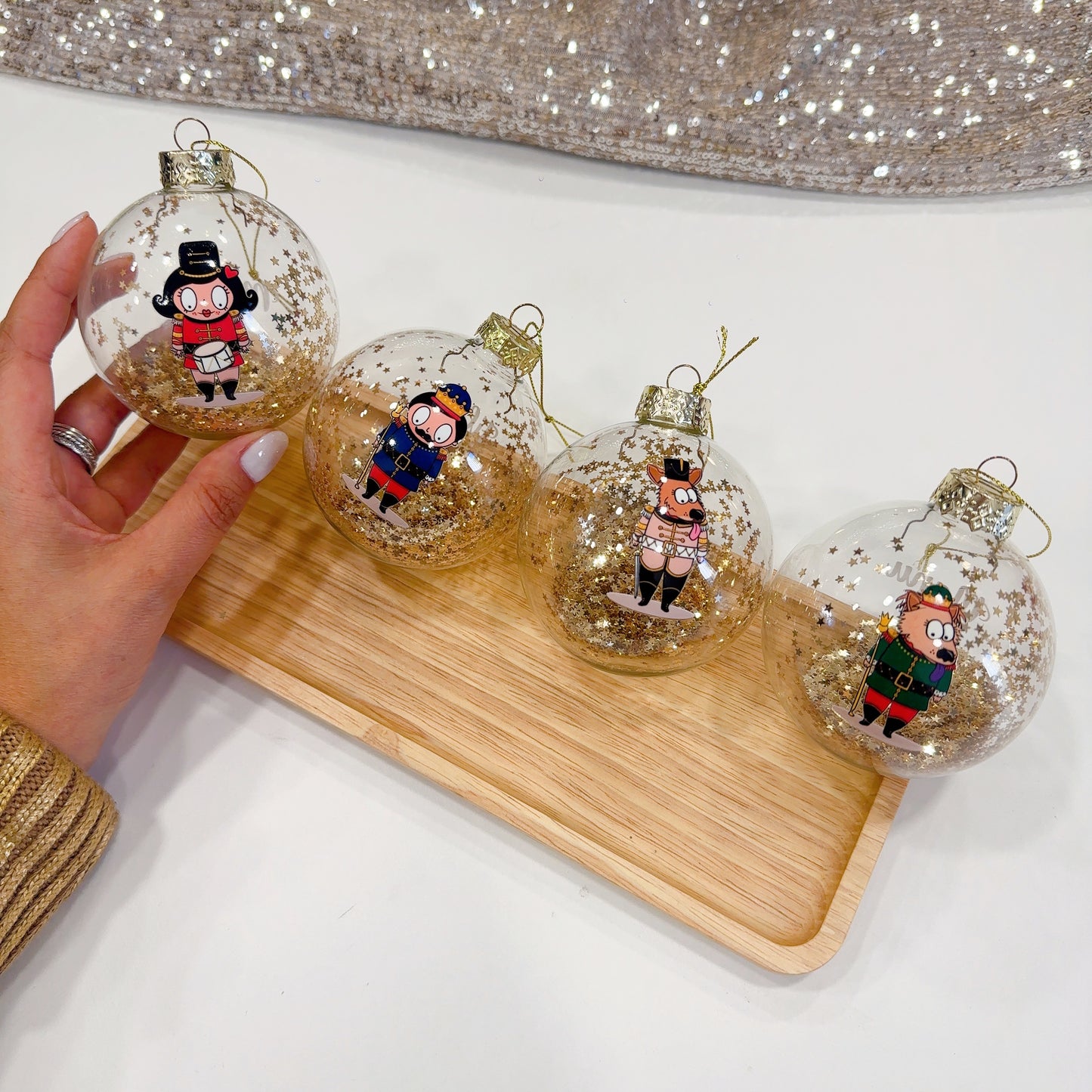 bola de natal em vidro