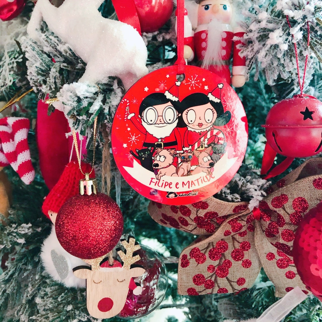 bola de natal família