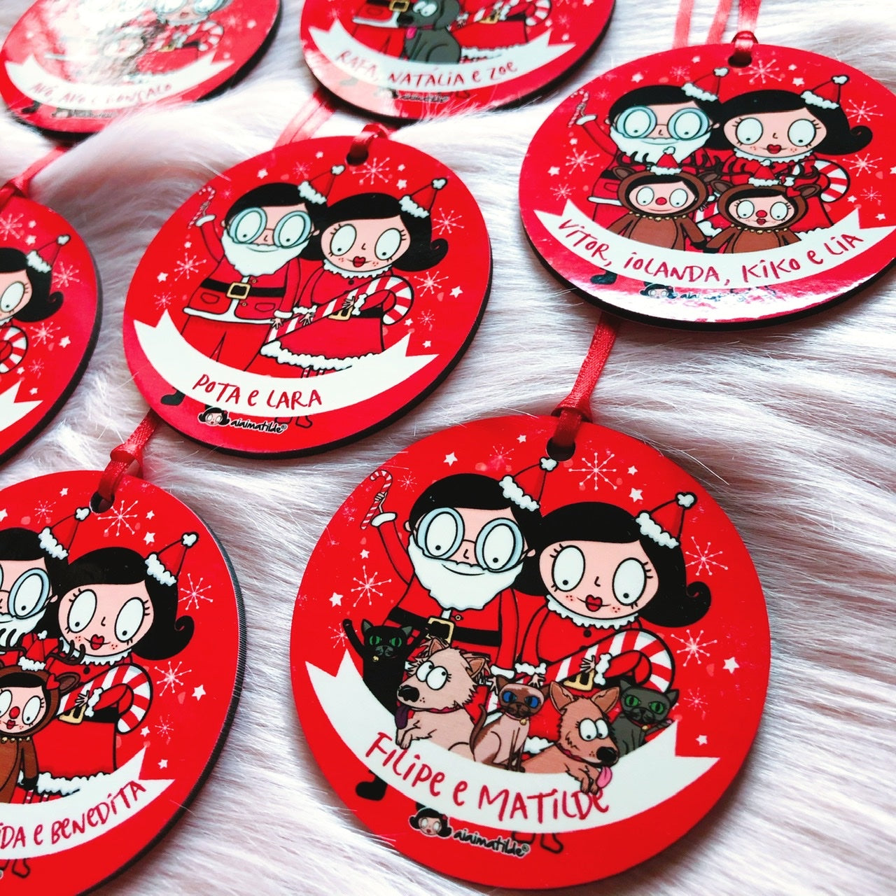 bola de natal família