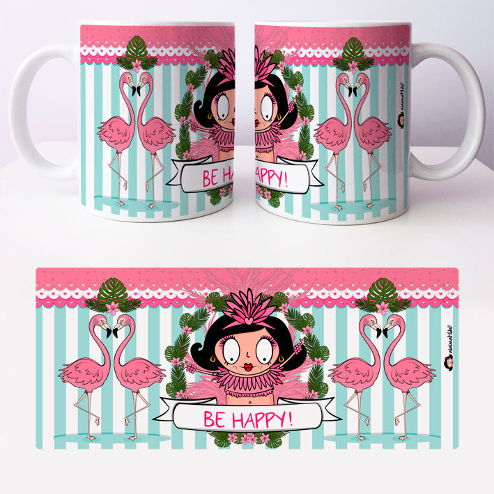taza de flamencos