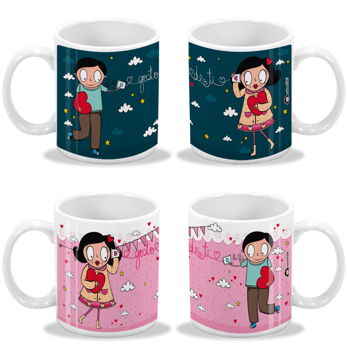 caneca dia dos namorados - gosto de ti