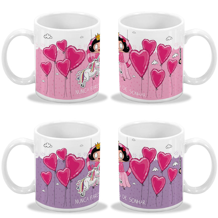 caneca nunca pares de sonhar
