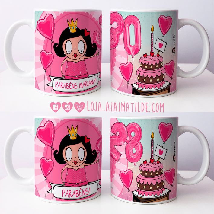 caneca parabéns