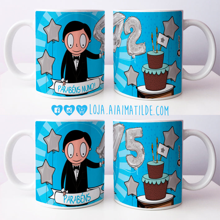 caneca parabéns