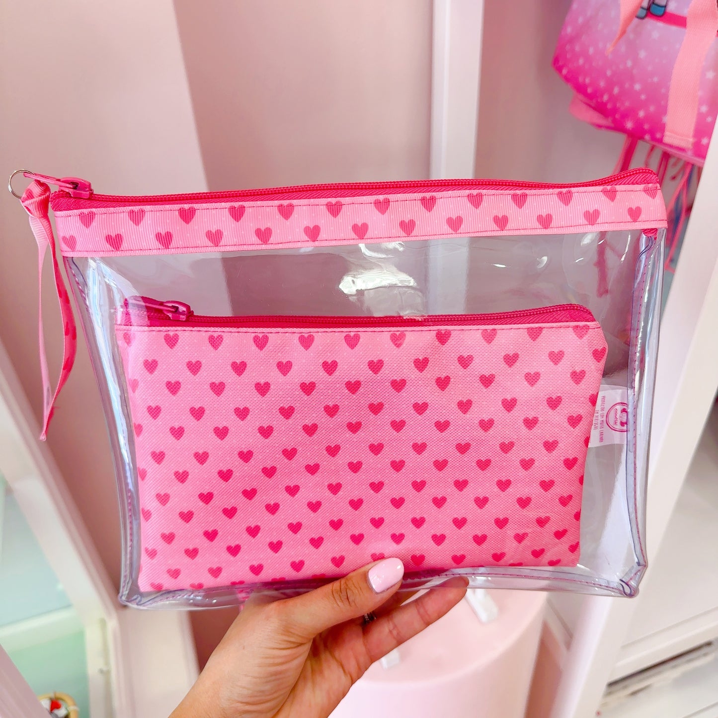 necessaire transparente com bolsa interior