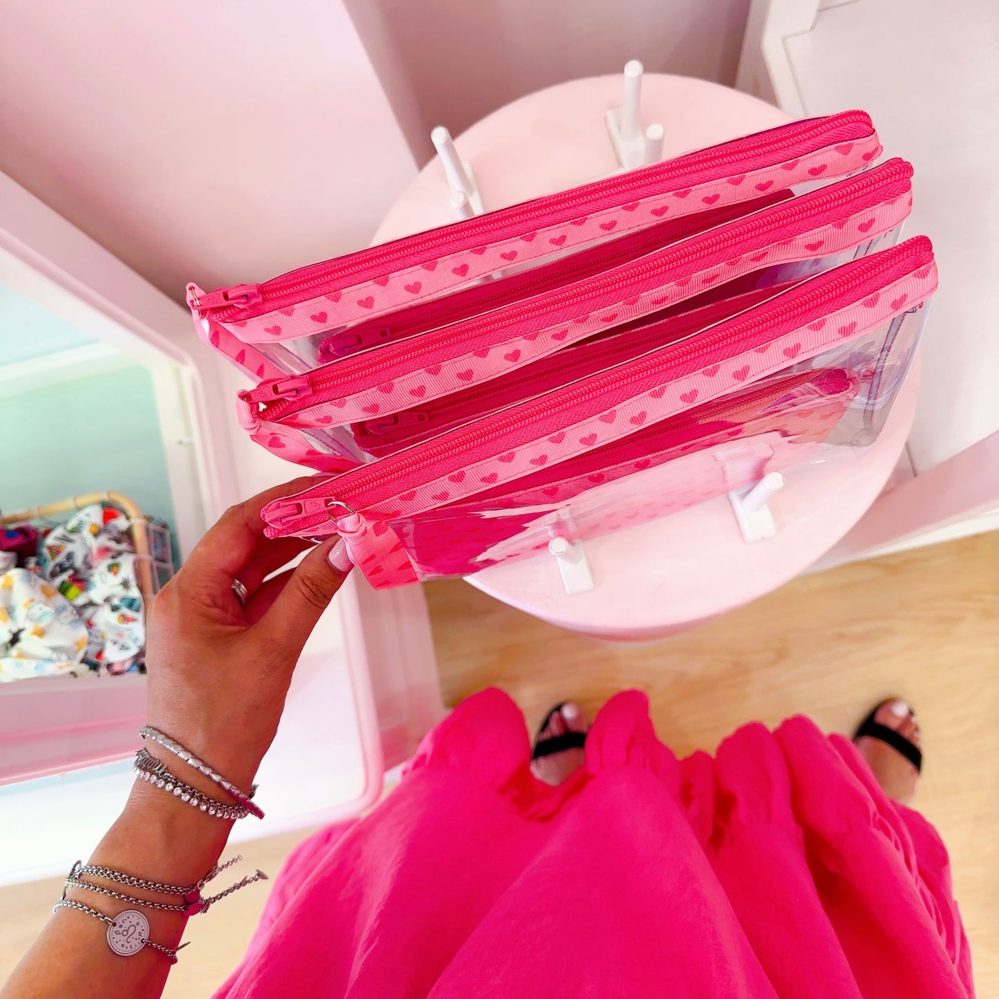 necessaire transparente com bolsa interior