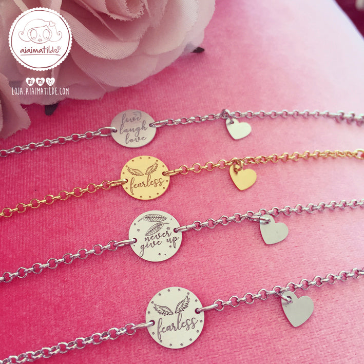 pulseira love - words