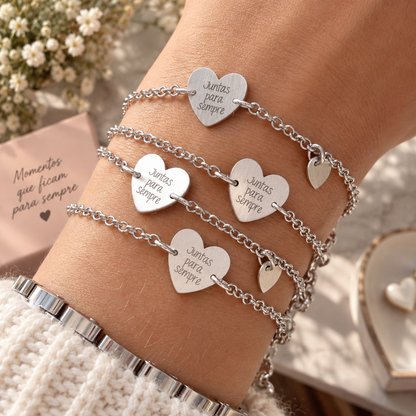 pulseira love coração